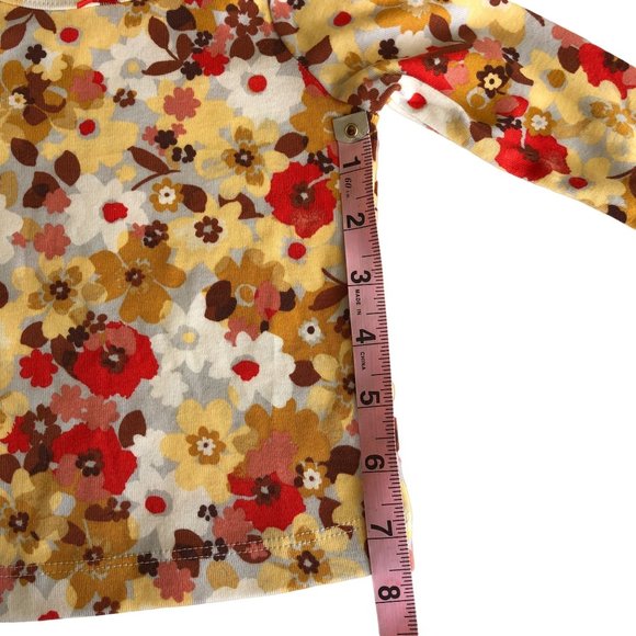 Carter's Baby Girls Long Sleeves Shirt Flowers Leaves Fall Colors Size 9 M - Picture 7 of 8